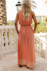 Citrus Crush Maxi Skirt - Orange