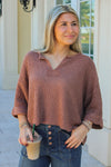 Cozy Dreams Cropped Sweater - Coco