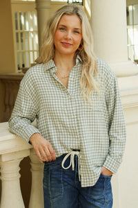 Z-Supply: River Plaid Button Up - Emerald Cove