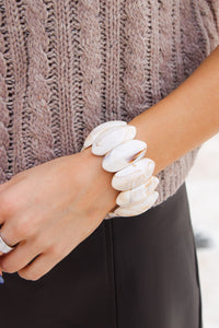 Marble Moment Stretch Bracelet - Ivory