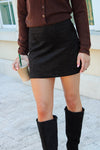 Z Supply: Ciera Suede Mini Skirt - Black