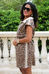 Wild & Fierce Leopard Print Mini Dress - Taupe
