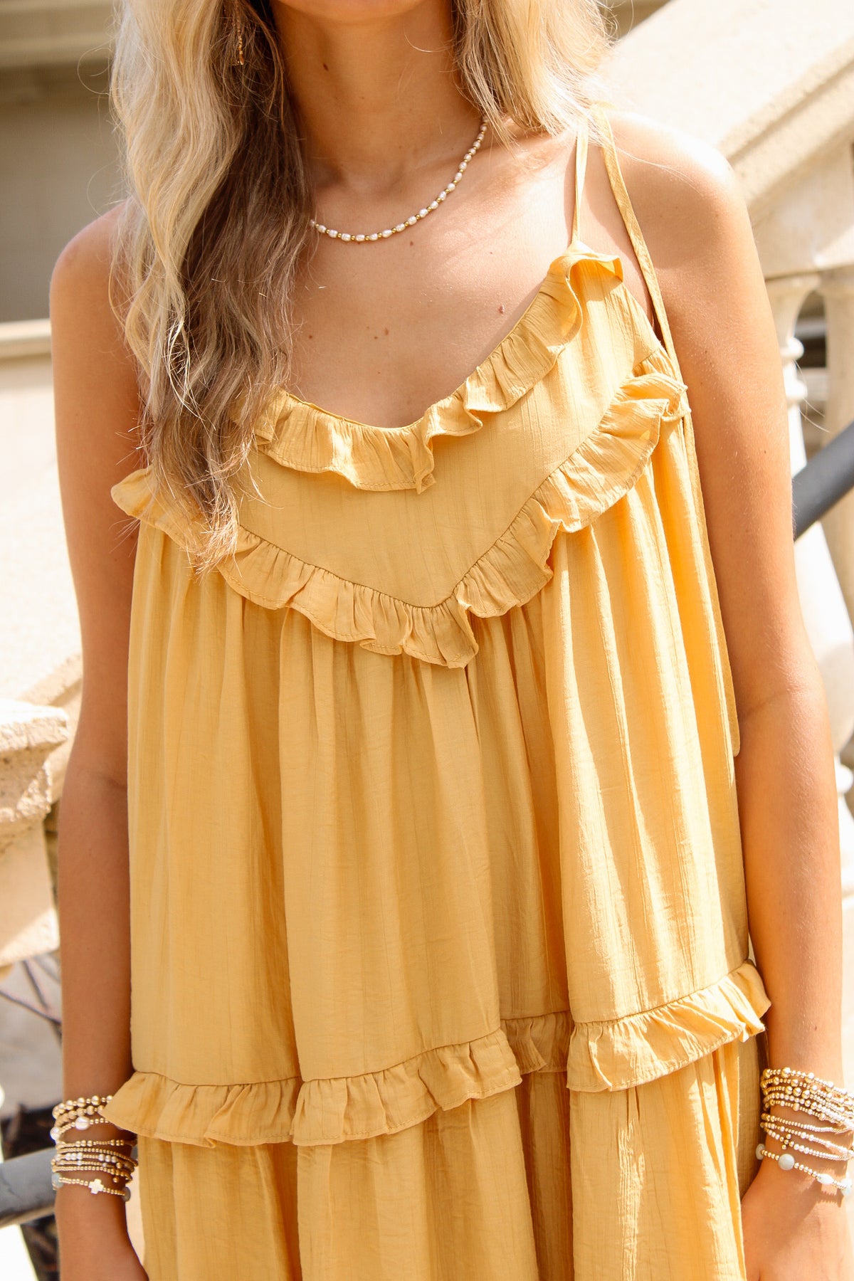 Sadie & Sage: Erin Maxi Dress - Honey Gold