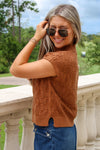 Always Thankful Mock Neck Sweater - Cinnamon