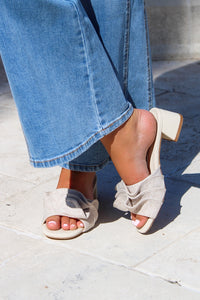 ShuShop: Frances Block Heel Sandal - Natural