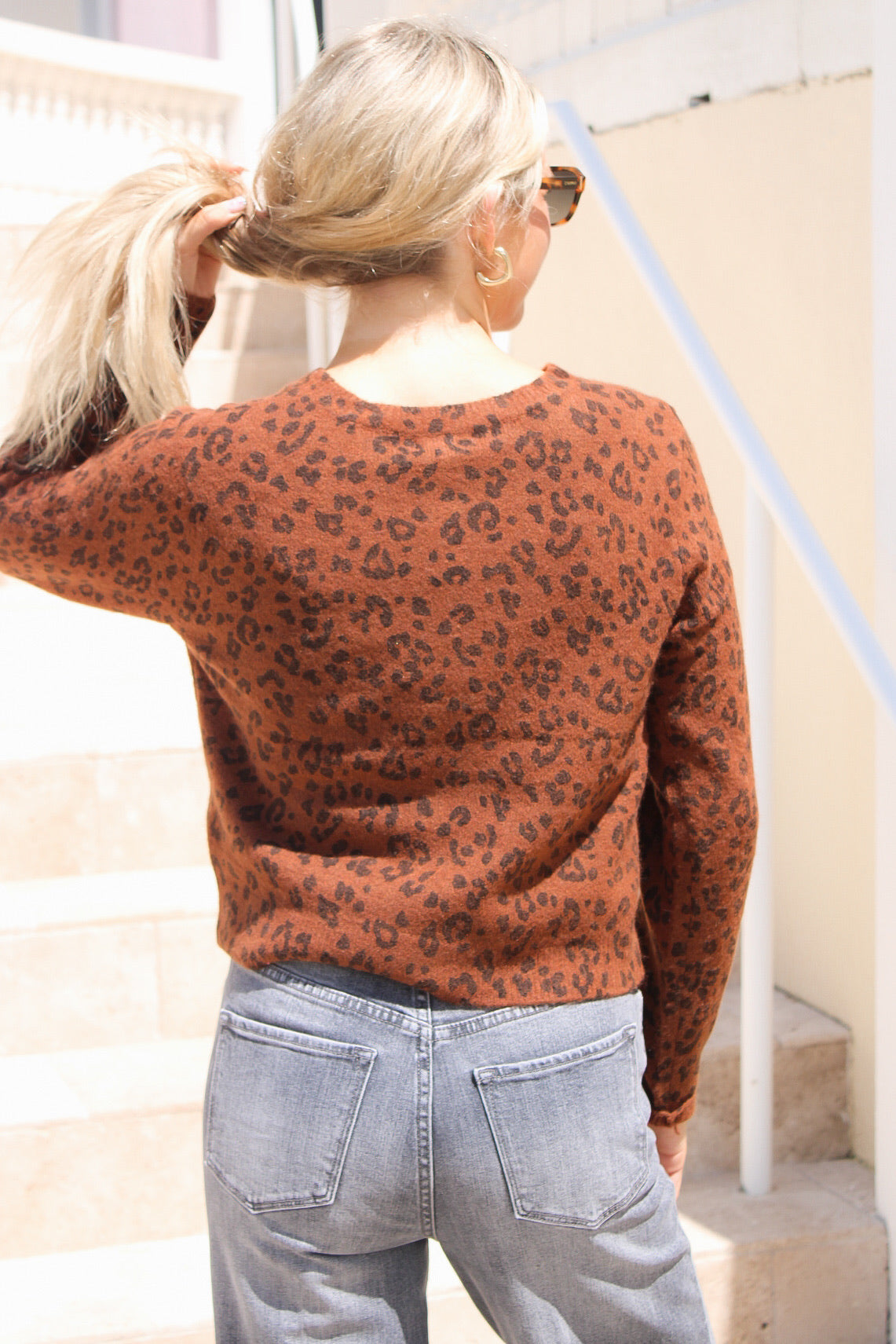 Z Supply: Medina Leopard Cardigan - Burnt Umber