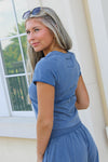 Feeling Free Mineral Washed Top - Denim