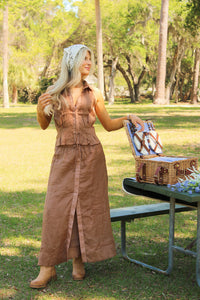 Desert Theory Maxi Skirt - Caramel