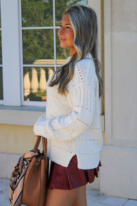 Centro Cable Sweater - Warm White