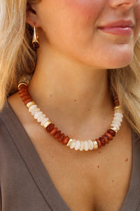 Jules Beaded Necklace - Natural