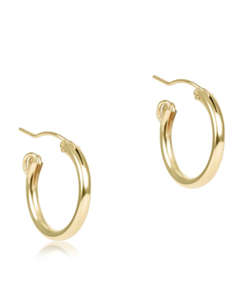 enewton:  Round Gold 0.5" Hoop - Smooth