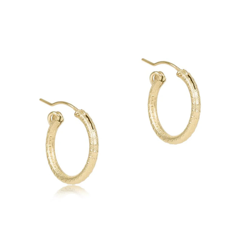 enewton:  Round Gold 0.5" Hoop - Textured