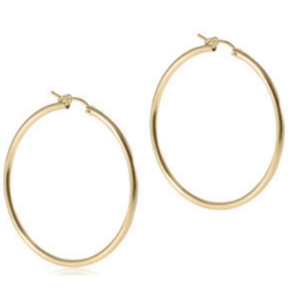 enewton: Smooth 2" Hoop - Gold