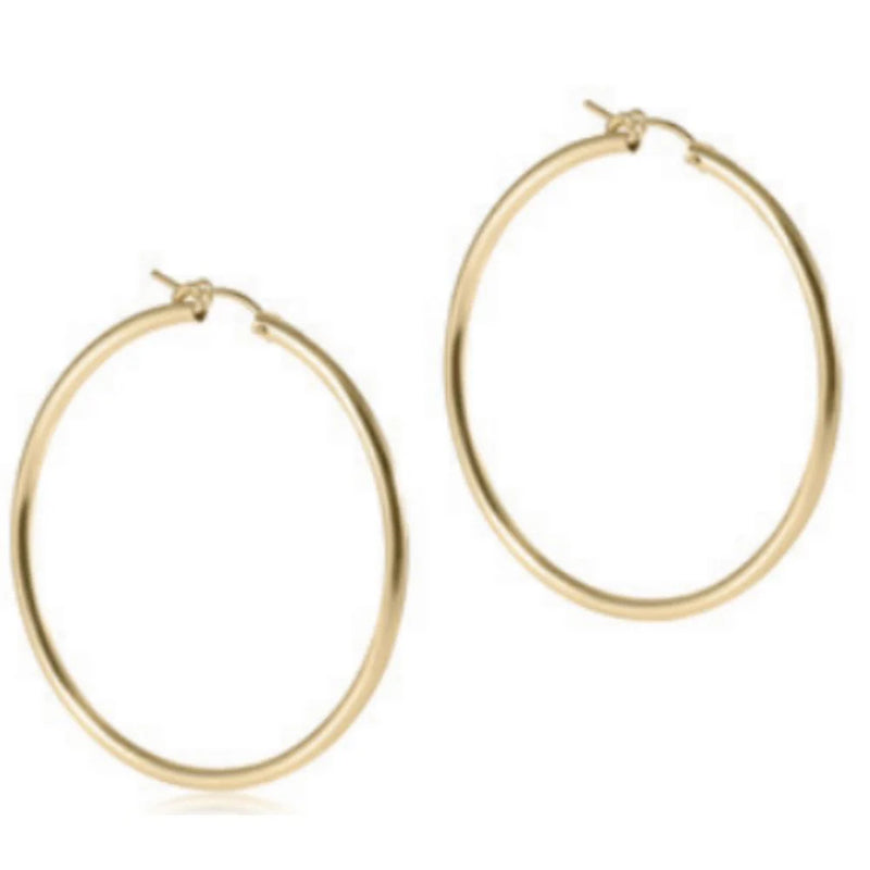 enewton: Smooth 2" Hoop - Gold