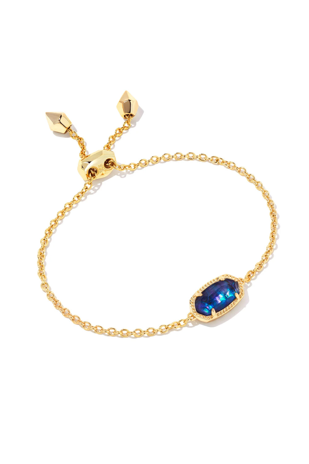 Kendra Scott: Elaina Adjustable Chain Bracelet - Navy Abalone | Makk Fashions