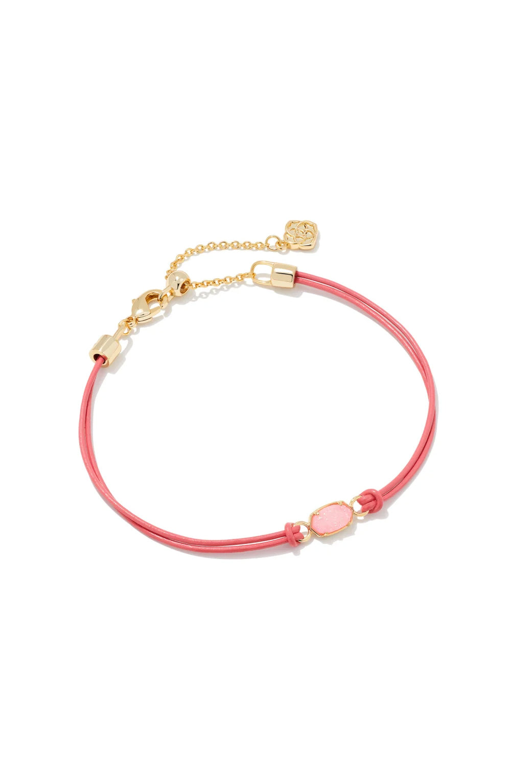 Kendra Scott: Emilie Corded Bracelet - Light Pink Drusy | Makk Fashions