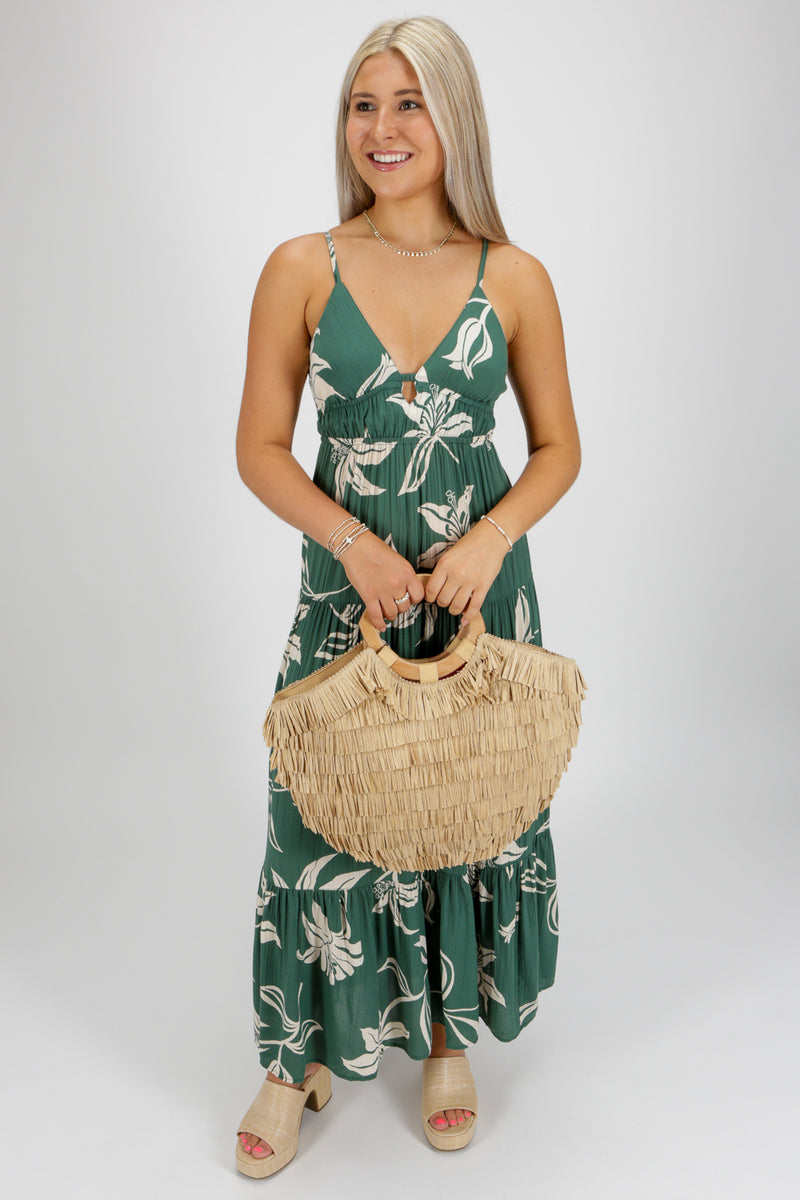 Endless Moments Tiered Maxi Dress - Green | Makk Fashions