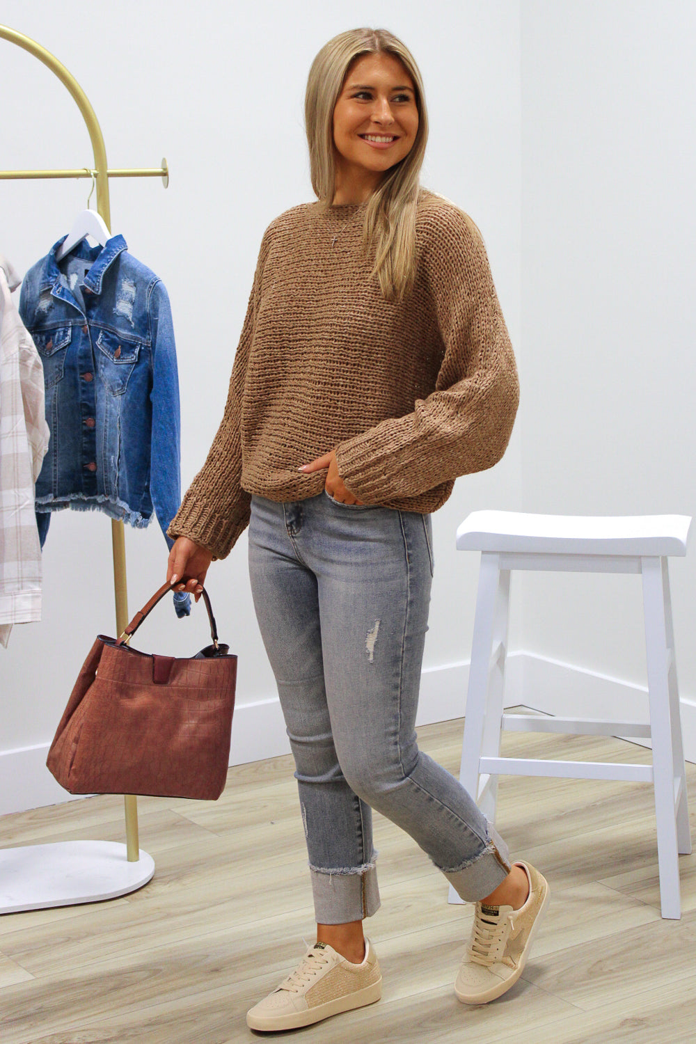 Enjoy The Moment Knit Sweater - Mocha | Makk Fashions