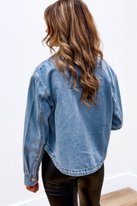 Enjoy The Ride Denim Jacket - Medium Wash | Makk Fashions