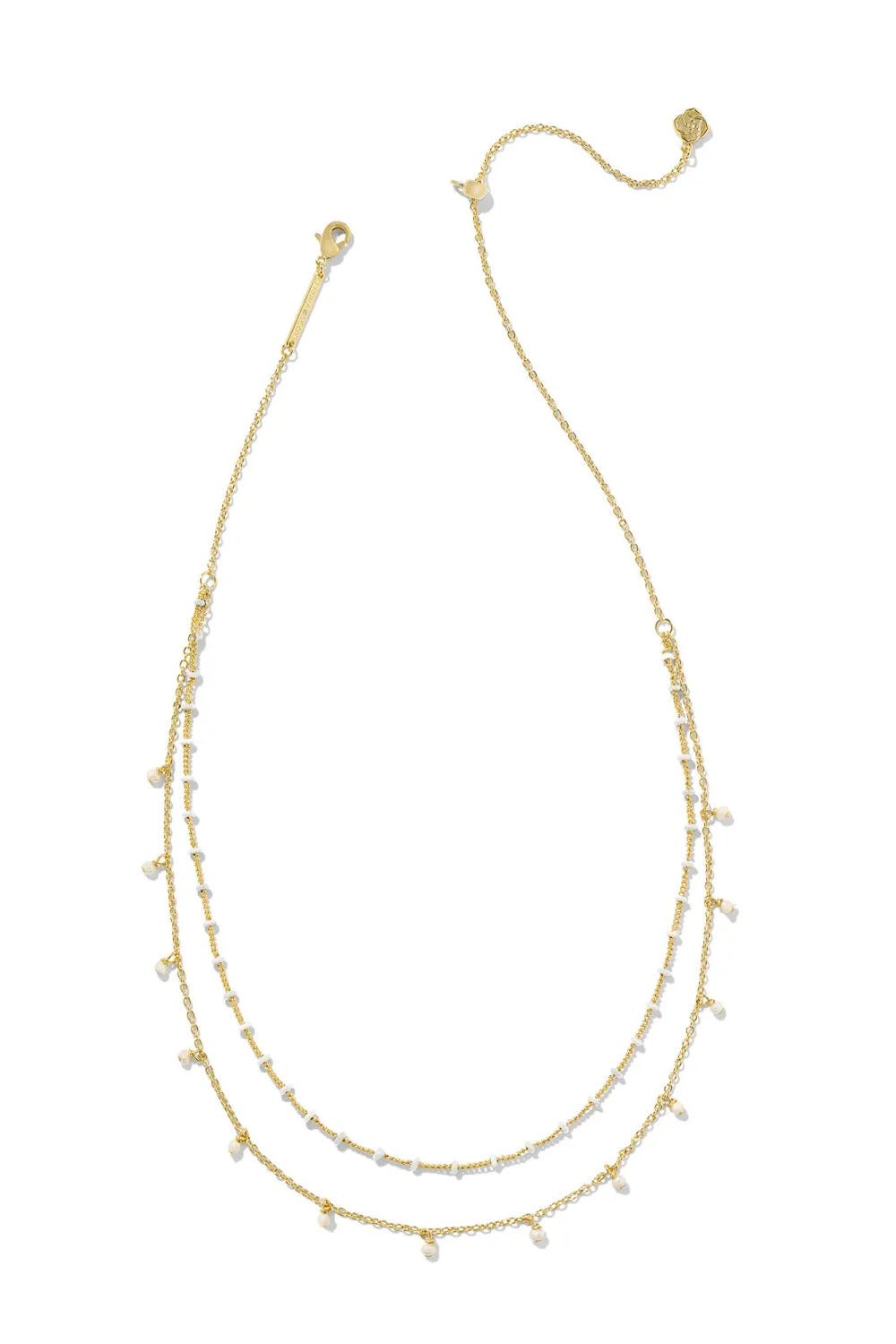 Kendra Scott: Eve Gold Multi Strand Necklace - White Mix | Makk Fashions