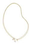 Kendra Scott: Eve Gold Multi Strand Necklace - White Pearl | Makk Fashions