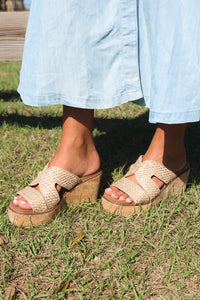 The Riviera Woven Wedge - Natural
