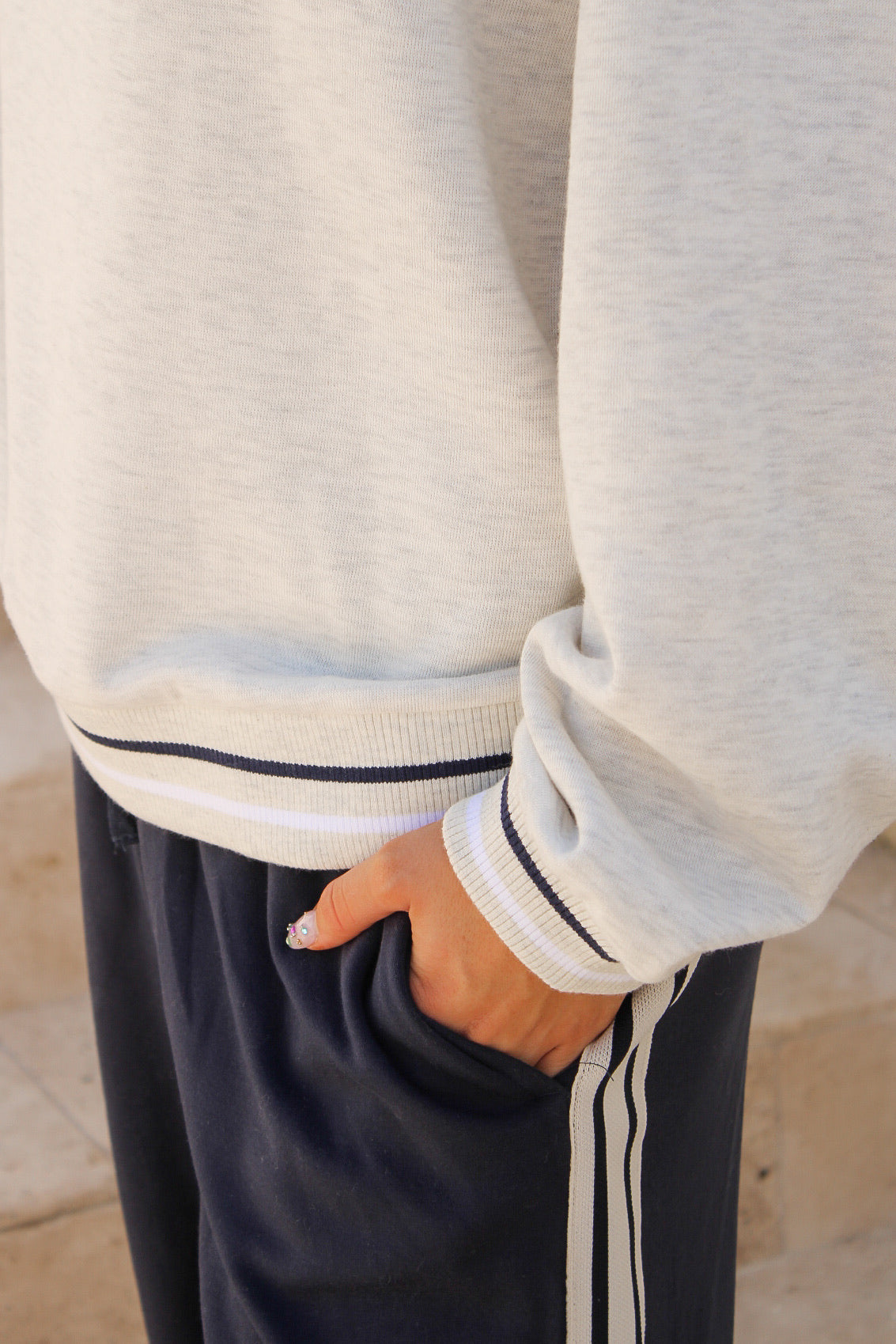 Z Supply: Boyfriend Game Day Sweatshirt - Feather Gray