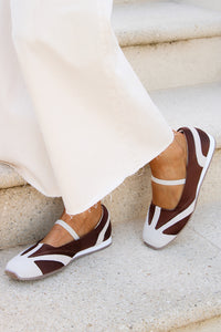 Via Mary Jane Sneaker - Chocolate/Cream