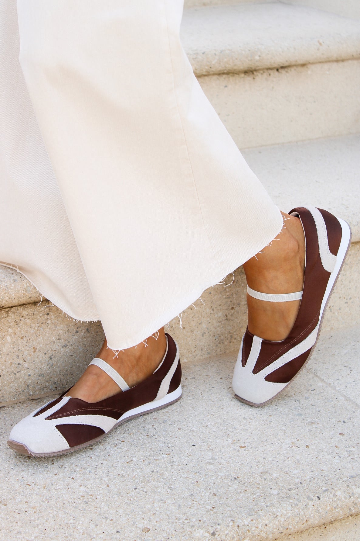 Via Mary Jane Sneaker - Chocolate/Cream