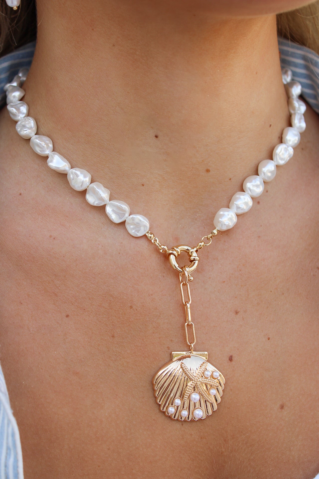 Catalina Pearl Luxe Shell Necklace