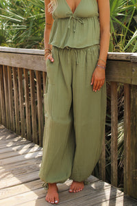 Lotus & Luna: Adventure Cargo Pants Collection - Seagrass