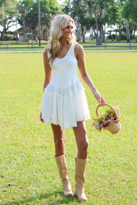 Soft Theory Sleeveless Mini Dress - White