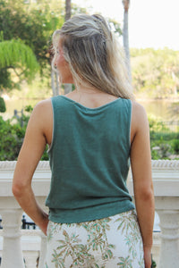 Z Supply: Julian Crochet Tank - Everglade