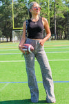 Hidden: Happi High Rise Comfort Flare Jeans - Cheetah