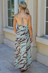 Effortless Chic Open Back Maxi Dress - Milti