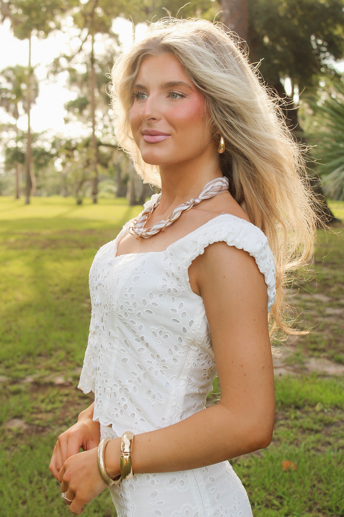 Z Supply:  Emrie Eyelet Top - White