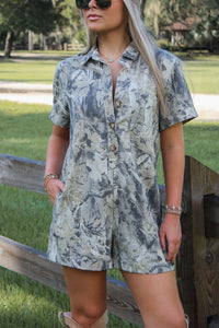 Hidden Trail Camo Denim Romper - Camouflage