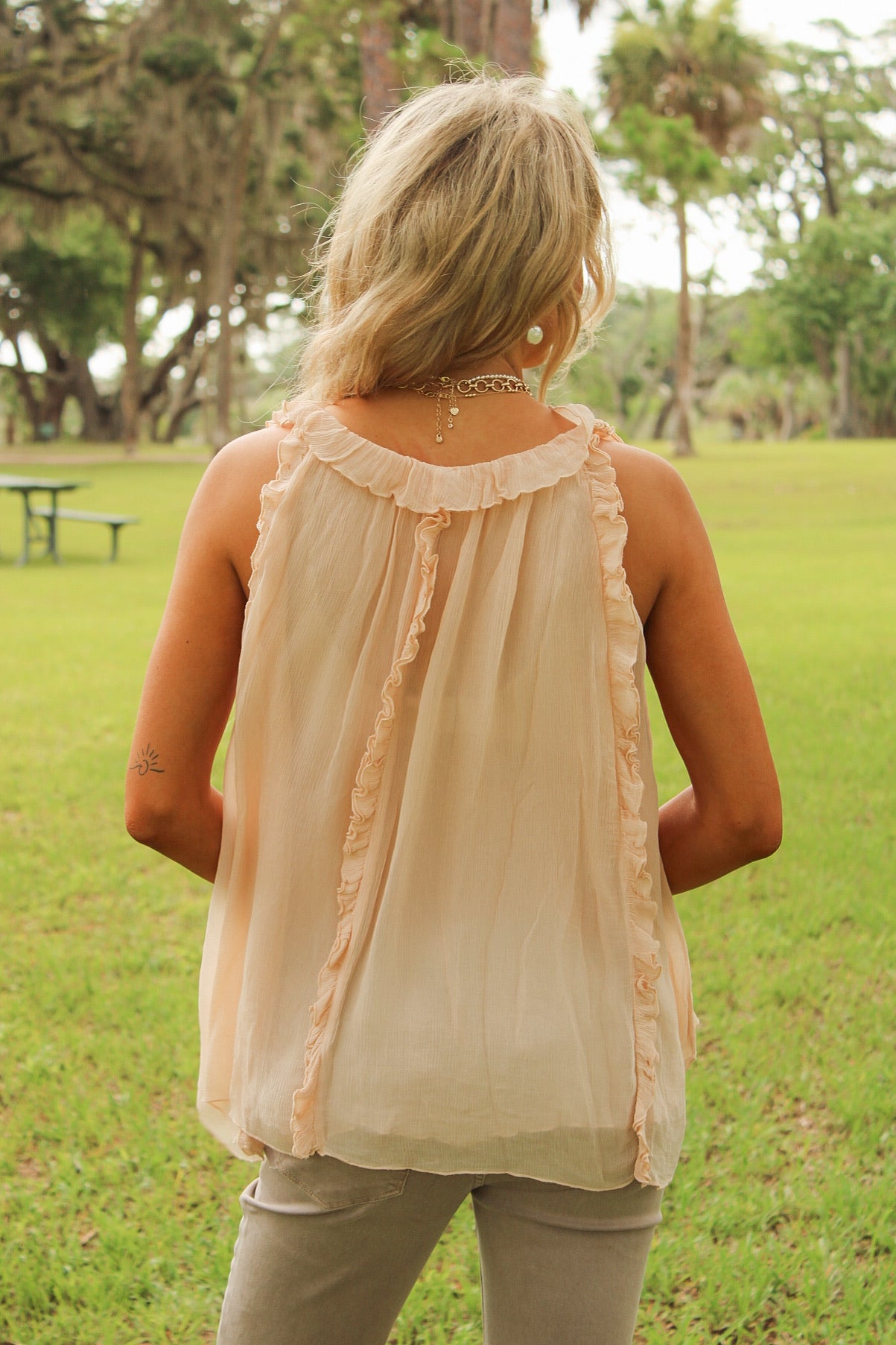 Dear John: Renata Top - Pale Peach