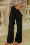Dear John: Fiona High Rise Wide Leg Jeans - Black Arrow
