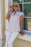 Boat Trips Striped V-Neck Top - Coco