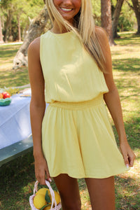 Sadie & Sage: Sugarloaf Sleeveless Romper - Butter