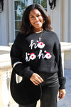 Festive Spirit Ho Ho Ho Sweater - Black