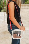 Georgia Bulldogs Clear Purse - White