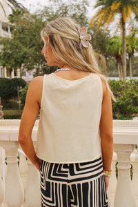 Soft Shoreline Flowy Tank - Off White