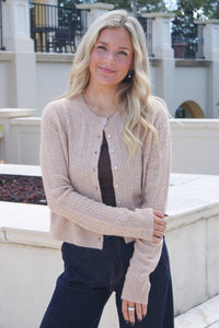 Z Supply: Medina Pointelle Cardigan - Macaroon