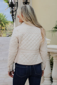 Alpine Trail Quilted Padded Jacket - Ivory