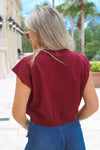 Game Day Time Sleeveless Sweater - Garnet
