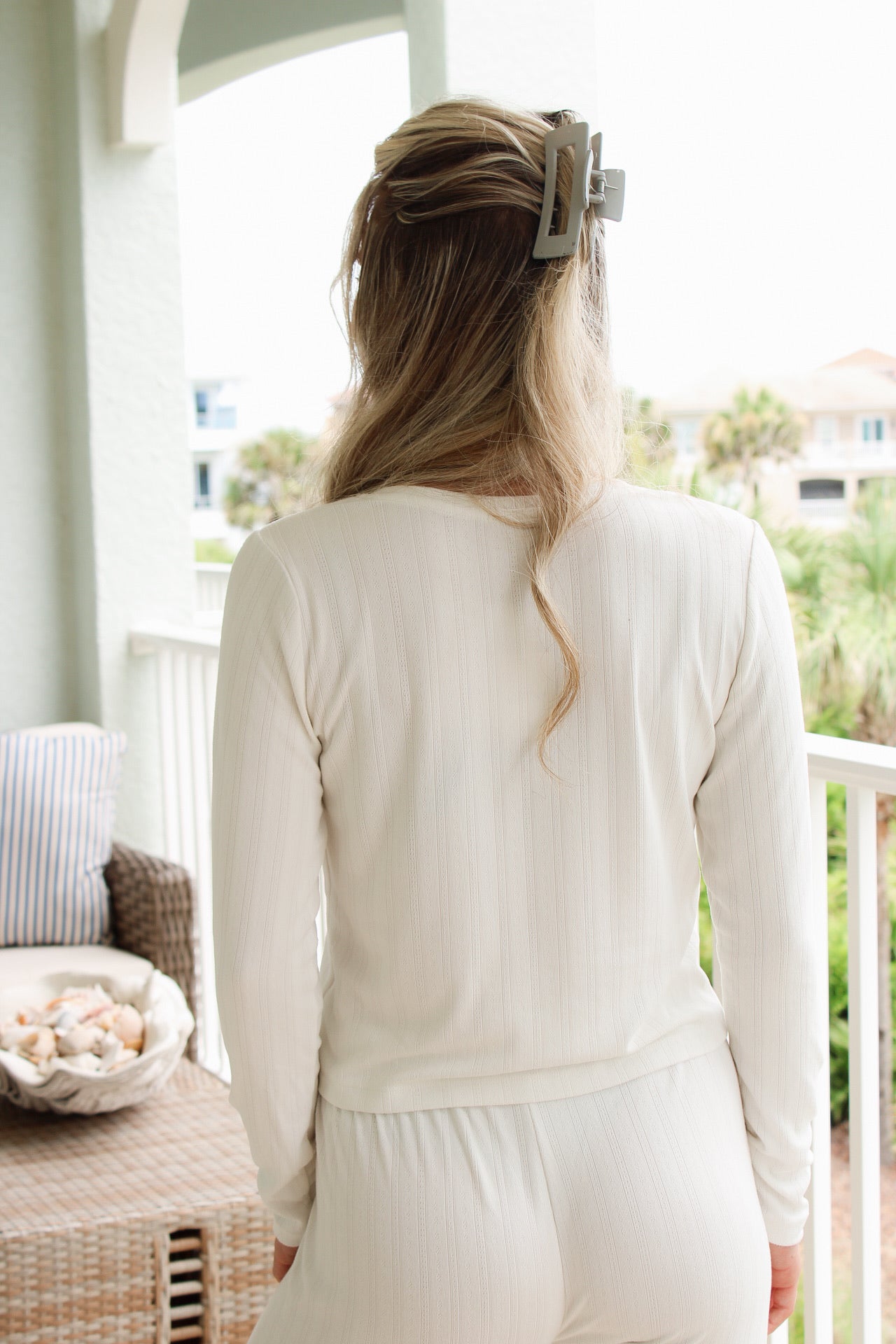 Z Supply: Lovely Pointelle Top - Vanilla Ice
