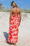 Z Supply: Elodi Vacances Midi Dress - Cabana Red