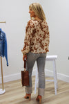 Fall Sentiments Floral Blouse - Brown | Makk Fashions